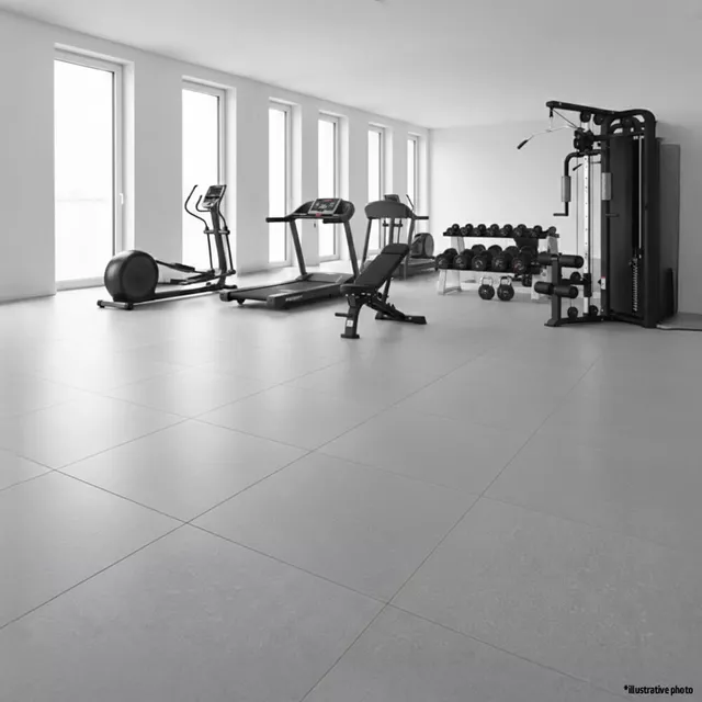 Mata ochronna inSPORTline Luxteko Flat 100x100x1,5 cm ∙ do ciężkich maszyn i hantli ∙ design drewno/marmur ∙ wysoka gęstość ∙ tłumi hałas
