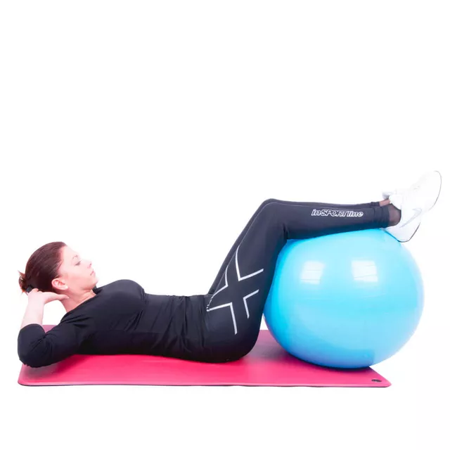 Piłka gimnastyczna z funkcją krzesła inSPORTline Top Ball 85 cm BallBase - Czerwony