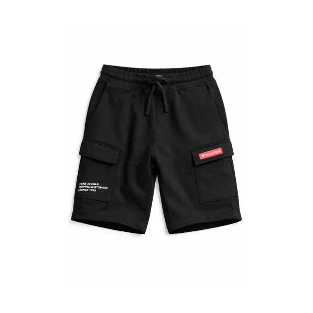 Szorty cargo inSPORTline Signature ∙ krótkie spodenki ∙ unisex ∙ elastyczny pas ∙ przestronne kieszenie ∙ wygodny materiał - Czarny