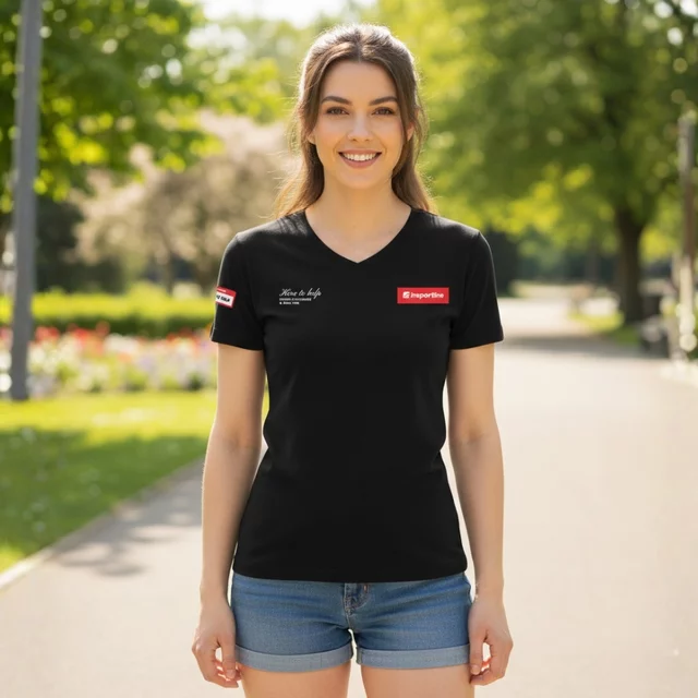 Koszulka damska inSPORTline Signature ∙ 100% bawełna ∙ wygodny krój ∙ duże logo na plecach - mocca