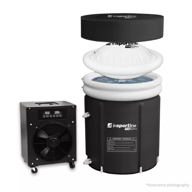 Przenośna wanna do kąpieli inSPORTline FrostZen Pro II ∙ system termoregulacji ∙ 0-55 °C ∙ 5-warstwowa izolacja ∙ 375 l