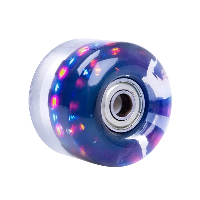 Świecące kółko do deskorolki PU 54*36 mm z łożyskami ABEC 5 - Czarny - Czarny