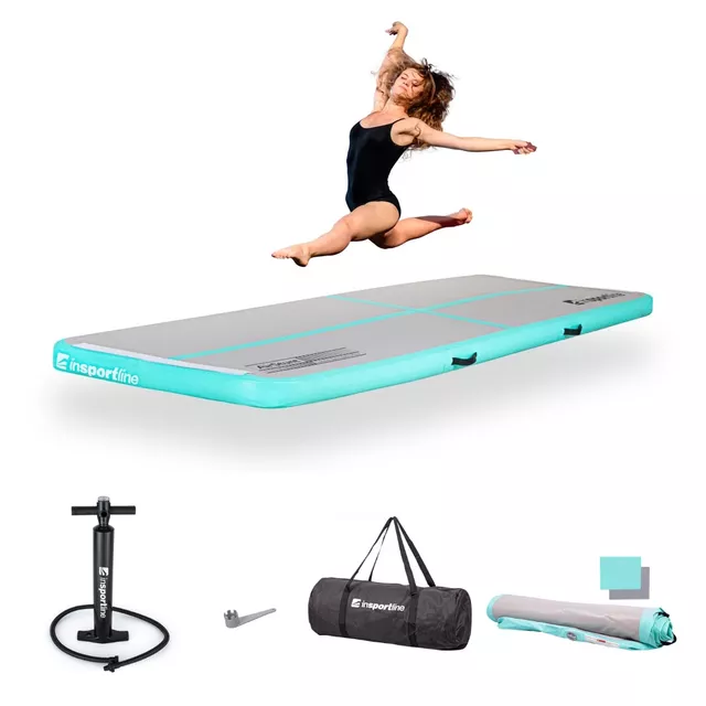 Ścieżka akrobatyczna Airtrack inSPORTline Airstunt 300x100x10 cm ∙ z pompką ∙ nośność 500 kg ∙ wodoodporna ∙ pokrowiec w zestawie