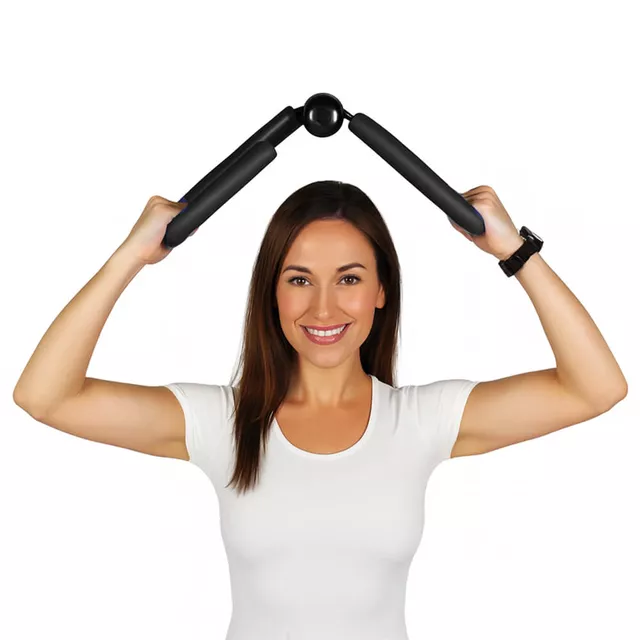 Motylek / agrafka do ćwiczeń fitness inSPORTline Body Trimer ∙ uniwersalny wzmacniacz ud, ramion, klatki ∙ piankowe uchwyty - Niebieski