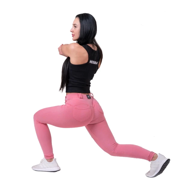 Legginsy damskie Nebbia Dreamy Edition Bubble Butt 537 - Pudrowy Różowy