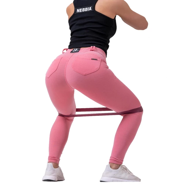Legginsy damskie Nebbia Dreamy Edition Bubble Butt 537 - Pudrowy Różowy