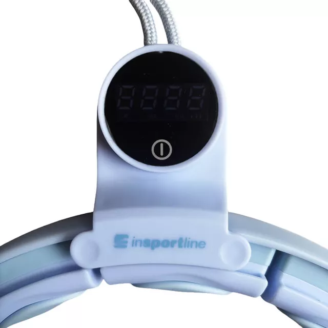 Hula hop z obciążeniem i licznikiem inSPORTline Weight Hoop Flex ∙ regulowany obwód 69–117,5 cm ∙ 15 głowic masujących ∙ LCD