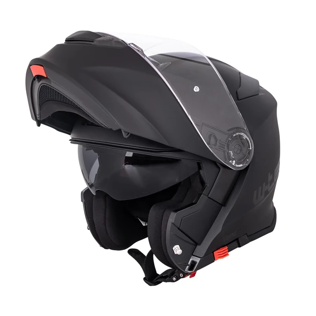 Kask motocyklowy szczękowy z blendą W-TEC Venero - Błyszczący czarno-neonowy żółty