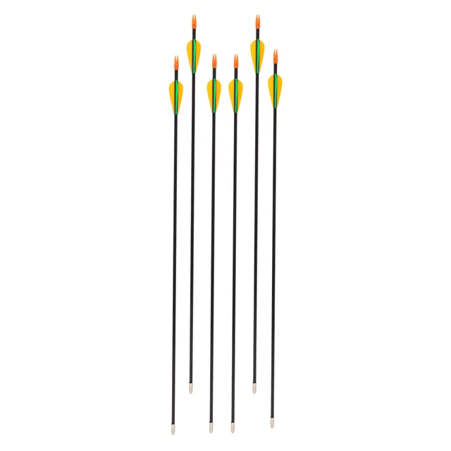 Strzały do łuku inSPORTline Petterson ∙ włókno szklane ∙ spine 700 ∙ grot stalowy 19 g ∙ do 35 lbs ∙ 6 szt.