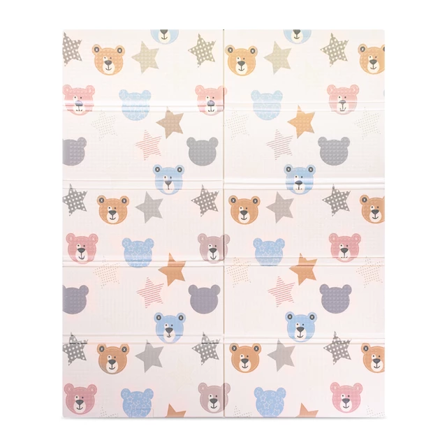 Składana mata dla dziecka inSPORTline Michlino 180x160x1,2 cm ∙ z motywem ∙ pianka XPE ∙ antypoślizgowa ∙ certyfikat EN 71 ∙ torba w zestawie - Góry/Góry Niedźwiedzie