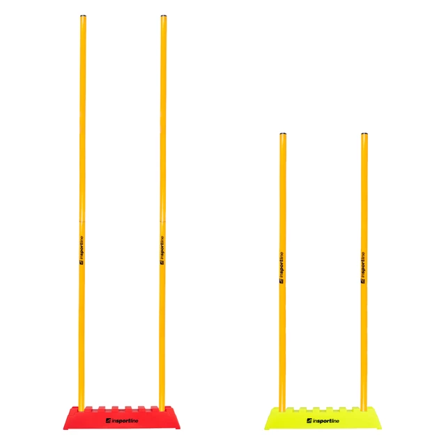 Przeszkoda sportowa / treningowa inSPORTline Rectangle ∙ żółta ∙ do slalomu ∙ nośność słupków 25 mm - Czerwony