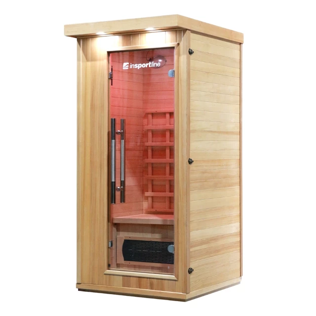 Sauna na podczerwień inSPORTline Mettsa 100 ∙ 4 promienniki ceramiczne ∙ chromoterapia 7 kolorów ∙ Bluetooth ∙ jonizator