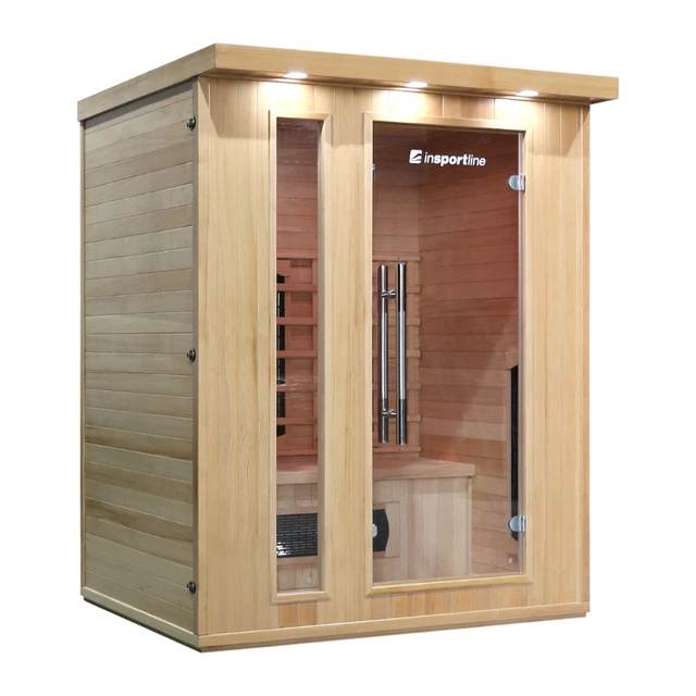 Sauna na podczerwień inSPORTline Mettsa 300 ∙ 6 promienników ceramicznych ∙ dach LED 7 kolorów ∙ Bluetooth & jonizator
