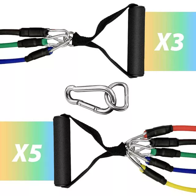 Ekspander regulowany do ćwiczeń ∙ inSPORTline Morpo Tubes ∙ 140 cm ∙ opór 4,5-45 kg