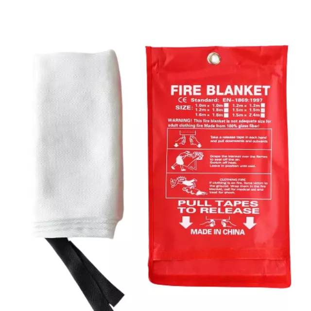 Koc gaśniczy inSPORTline Blanfir ∙ przeciwpożarowy ∙ włókno szklane ∙ do 800°C ∙ etui na rzep