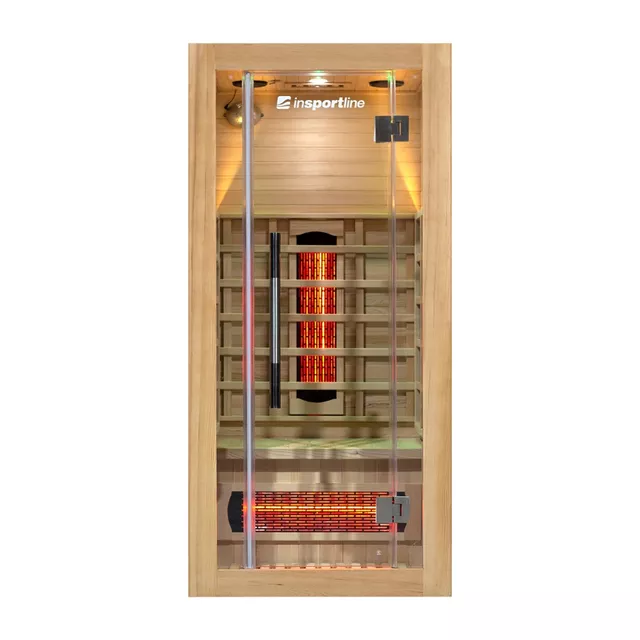 Sauna na podczerwień inSPORTline Trevirke 100 ∙ 7 promienników full-spectrum ∙ chromoterapia 7 kolorów ∙ Bluetooth