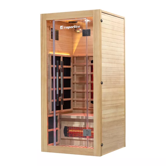 Sauna na podczerwień inSPORTline Trevirke 100 ∙ 7 promienników full-spectrum ∙ chromoterapia 7 kolorów ∙ Bluetooth