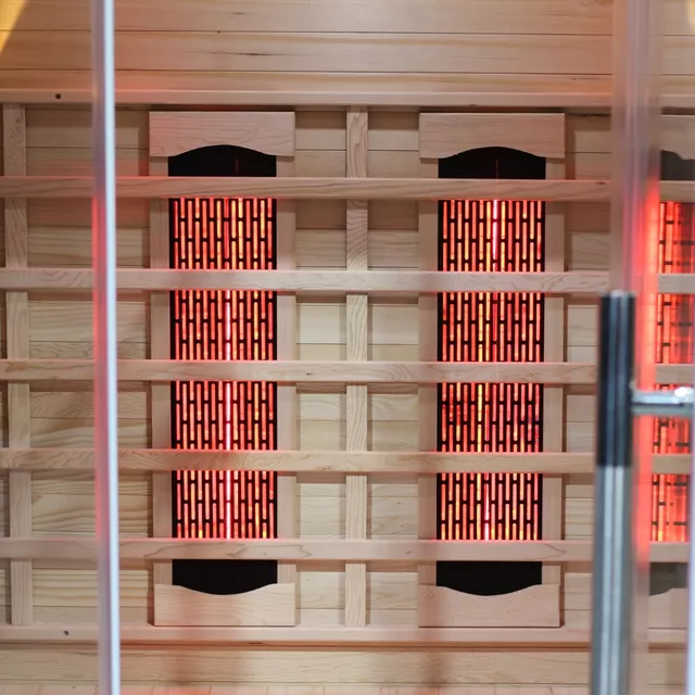 Sauna na podczerwień inSPORTline Trevirke 200 ∙ 9 promienników ∙ chromoterapia ∙ Bluetooth ∙ 65 °C ∙ sterowanie panel