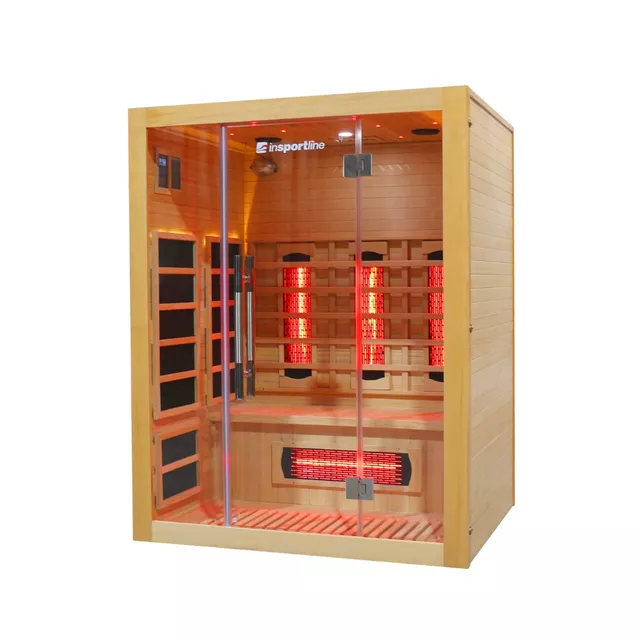 Sauna na podczerwień inSPORTline Trevirke 300 ∙ 11 promienników (4 full-spectrum + 7 karbonowych) ∙ 65 °C maks. ∙ jonizator powietrza
