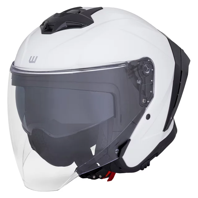 Kask motocyklowy W-TEC Voltik ∙ blenda przeciwsłoneczna ∙ podnoszony wizjer ∙ kompatybilny z interkomem ∙ ECE 22.06 - Biały błyszczący - Biały błyszczący