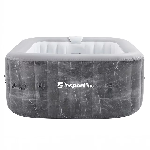 Dmuchane jacuzzi inSPORTline Kamilia 155x155x65 cm ∙ 110 dysz ∙ masaż bąbelkowy ∙ podgrzewanie ∙ filtracja ∙ system samopompujący