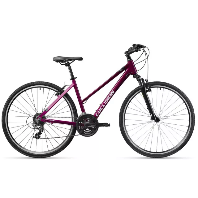 Damski rower crossowy Cyclision Zodya 5 MK-II 28" ∙ napęd shimano 21 biegów ∙ amortyzowany widelec ∙ hamulce v-brake ∙ lekka rama - Cold Mint - Dark Orchid