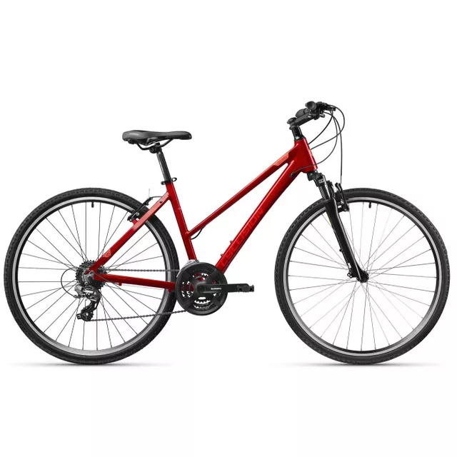 Damski rower crossowy Cyclision Zodya 5 MK-II 28" ∙ napęd shimano 21 biegów ∙ amortyzowany widelec ∙ hamulce v-brake ∙ lekka rama - Cold Mint - Scarlet Red