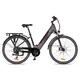 Miejski rower elektryczny inSPORTline ISL Eclion 648 Wh 28" - model 2026 ∙ bateria 648 Wh ∙ zasięg do 120 km ∙ amortyzowany widelec ∙ nośność 120 kg - Żółty promień słońca - Deep Coffee