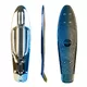 Blat do Deski typu fiszka penny board WORKER Mirria 22.5*6" - Niebiesko-złoty - Niebiesko-złoty