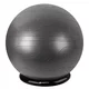 Piłka gimnastyczna inSPORTline Stretch Ball 65 cm ∙ z podstawą BallBase ∙ wypustki masujące ∙ nośność 200 kg ∙ piktogramy ćwiczeń - Czarny - Czarny