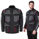 Męska kurtka motocyklowa W-TEC Burdys Evo - Czarno-szaro-czerwony - Czarno-szaro-czerwony