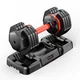 Hantla regulowana inSPORTline DuraBell® ∙ 6,5-24,5 kg ∙ antypoślizgowy uchwyt ∙ stojak w zestawie ∙ szybka regulacja