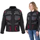 Damska kurtka motocyklowa W-TEC Radana ∙ trójwarstwowa ∙ membrana wodoodporna ∙ podpinka ocieplająca ∙ ochraniacze CE ∙ AirVent - Czarno-szaro-czerwony - Czarno-szaro-czerwony