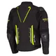 Męska kurtka motocyklowa W-TEC Tonkawo ∙ wypinana podpinka ∙ ochraniacze CE ∙ slidery karbonowe ∙ garb aerodynamiczny ∙ wodoodporna - Czarny-fluo