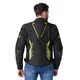 Męska kurtka motocyklowa W-TEC Tonkawo ∙ wypinana podpinka ∙ ochraniacze CE ∙ slidery karbonowe ∙ garb aerodynamiczny ∙ wodoodporna - Czarny-fluo