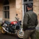 Kurtka motocyklowa W-TEC Caravago ∙ ochraniacze CE level 1 typ B ∙ kieszeń na ochraniacz pleców ∙ elastyczne ściągacze - Zielony