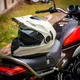 Kask motocyklowy enduro Flip-Up W-TEC Biscaia P/J - Czarny błyszczący
