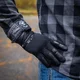 Rękawice motocyklowe W-TEC Struge ∙ lekkie skórzane ∙ ochrona kostek i dłoni ∙ podwójna skóra wewnętrzna ∙ mankiet rzepowy - Czarny