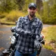 Rękawice motocyklowe W-TEC Struge ∙ lekkie skórzane ∙ ochrona kostek i dłoni ∙ podwójna skóra wewnętrzna ∙ mankiet rzepowy - Czarny