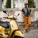 Skórzana kamizelka motocyklowa W-TEC Black Heart Regimento - ciemnoszary-kamuflaż