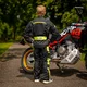 Regulowane dziecięce spodnie motocyklowe W-TEC Pinapoco ∙ ochraniacze kolan EN 1621-1 ∙ wentylacja mesh∙ odblaski ∙ zamek do kurtki - Czarny-fluo