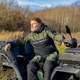 Męska kurtka motocyklowa W-TEC Annorack ∙ Softshell ∙ ochraniacze CE ∙ wentylacja - khaki-czarny