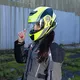 Kask motocyklowy pełny W-TEC Banelmeda - szaro-czarno-fluo żółty