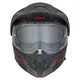 Kask motocyklowy szczękowy 3w1 W-TEC Neovu Graphic ∙ blenda przeciwsłoneczna ∙ demontowalny daszek - Czarny-fluo