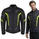 Letnia męska kurtka motocyklowa W-TEC Mirelio ∙ wentylacja AirVent ∙ ochraniacze CE ∙ membrana wodoodporna - Czarny-fluo - Czarny-fluo