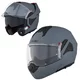 Kask motocyklowy szczękowy W-TEC Sabron P/J ∙ blenda przeciwsłoneczna ∙ system wentylacji ∙ wyjmowana wyściółka - Biała perła - Nardo Grey