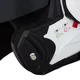 Kask motocyklowy szczękowy W-TEC Sabron P/J ∙ blenda przeciwsłoneczna ∙ system wentylacji ∙ wyjmowana wyściółka - Biała perła