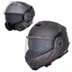 Kask motocyklowy szczękowy W-TEC Zoroz P/J ∙ wizjer pinlock ∙ osłona przeciwsłoneczna ∙ wentylacja - Błyszczący trójkolorowy - Metaliczny szary