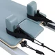 Reformer do pilatesu inSPORTline Oquiler ∙ system sprężynowy ∙ nośność 150 kg ∙ rama aluminiowa ∙ box w zestawie - Różowy