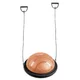 Platforma do balansowania inSPORTline Dome Edge z ekspanderami gumowymi ∙ dwustronna ∙ z ekspanderami gumowymi ∙ regulowana powietrzem - Czarny - mus czarno-mokka